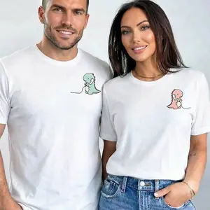 [Graphic T-Shirt] 100% Cotton Couple Matching T-Shirt - Couple Shirts,Couple Outfit, Dino & Dinosaur Matching Couple Graphic Tee Valentine's Day Love Shirt ,Anniversary/Boyfriend/Girlfriend/Husband/Wife Gift