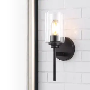 JONATHAN Y Juno 13" Farmhouse Industrial Iron Cylinder LED Sconce JONATHAN Y Juno 13" Farmhouse Industrial Iron Cylinder LED Sconce
