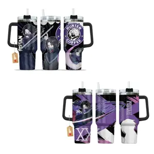 Feitan Portor Graphic Anime Style Travel Tumbler 40oz - Aesthetic Cartoon Character Water Bottle - Perfect Gift for Anime Lovers