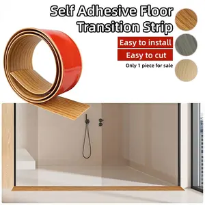 1 Roll of 1mx5cm Self-adhesive Floor Transition Strip, Flexible PVC Transition Strip, Wood Grain Texture Design, Peeling and Pasting Decorative Transition Model Strip, Easy To Cut Seam Strip, Modern Home Decoration