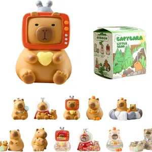 Popobox Capybara Blind Box Figure, Random Design Action Figure Collection Toy, Home Decoration, Single Box, Collectible Figurine