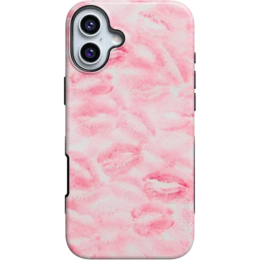 Casely iPhone 17 Case | Sealed with a Kiss | Pink Lipstick | Bold Protective Design | Compatible with MagSafe