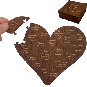 20 Reasons Why I Love You Gift Box,Romantic Heart Wooden Puzzle for Him, Her – Valentines,Anniversary Wedding Gifts for Boyfriend, Girlfriend, Husband,Wife, Soulmate Gift, Home Decor Gift, Gift Decoration