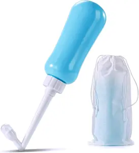 Portable Bidet Travel Large Capacity 450ml(15oz) Personal Toilet Handheld Blue