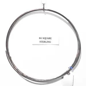 8g Sterling Square Wire, 1 Inch