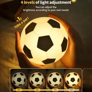 Football Tap Light Birthday Gift for Kids, Silicone Soft Multicolor Light, Instantly Bright, Bedroom Atmosphere Enhancer
