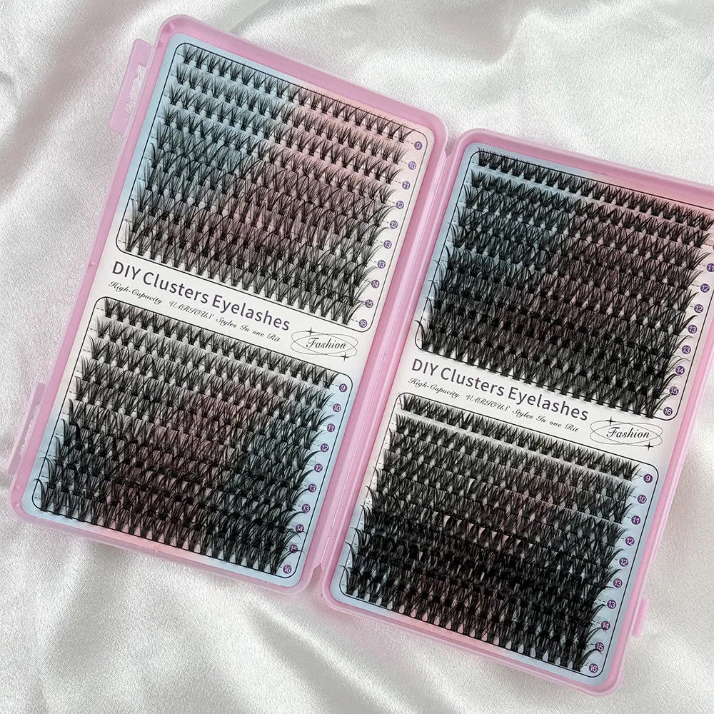 DIY Self-Grafting Eyelash Extension Kit 800 Clusters with Glue & Tweezers, EU/US Style