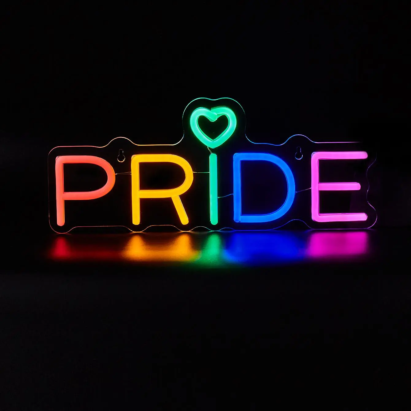 LGBTQ+ Pride Neon Sign, USB Plug-in Neon Sign Light, Creative LED Neon Light, Decorative Neon Sign for Home Party Festival, Led Ambient Lighting