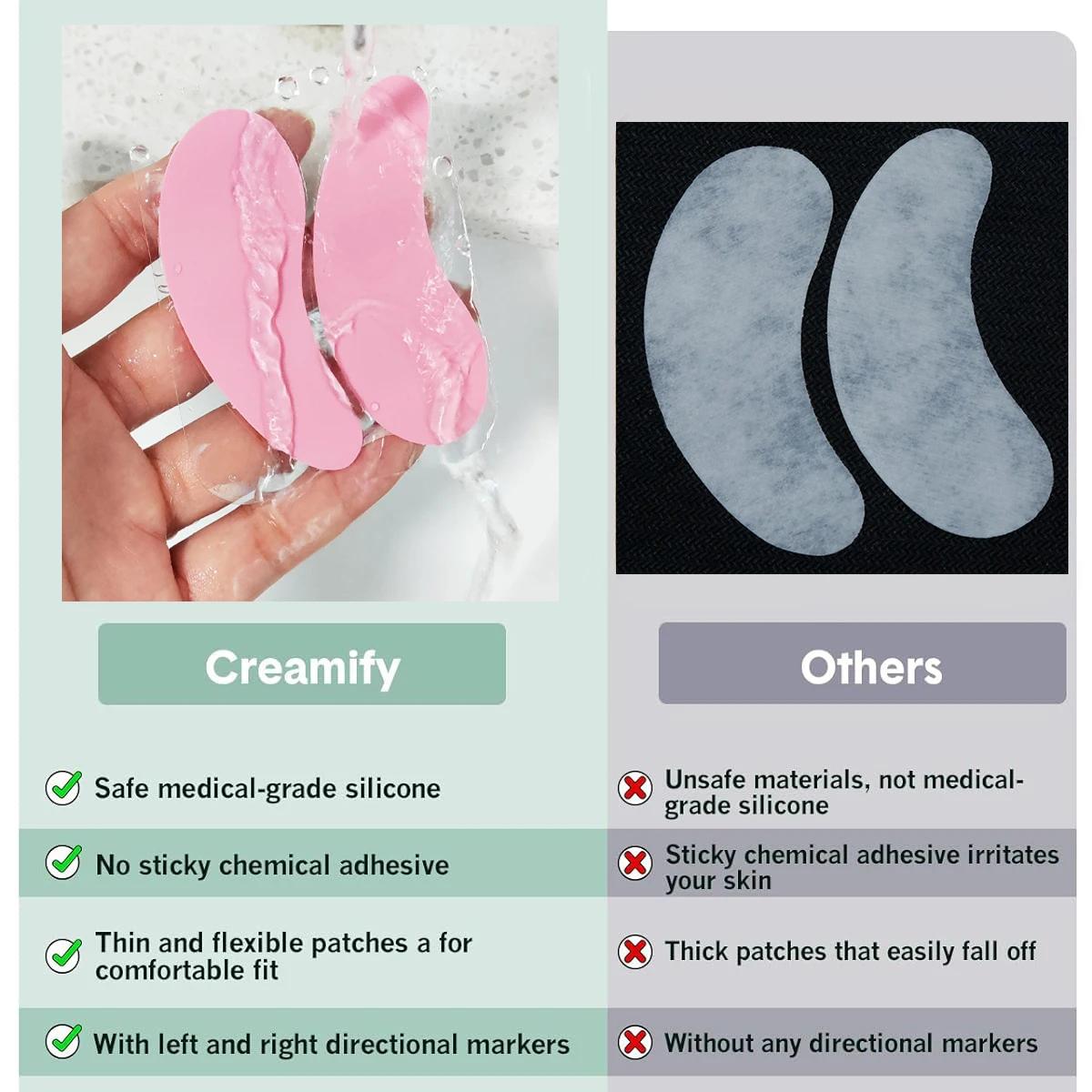 1 Pair Reusable under Eyelash Pads Silicone Stripe Lash Lift Eyelash Extension Eye Patches under Eye Gel Patch Makeup Tools