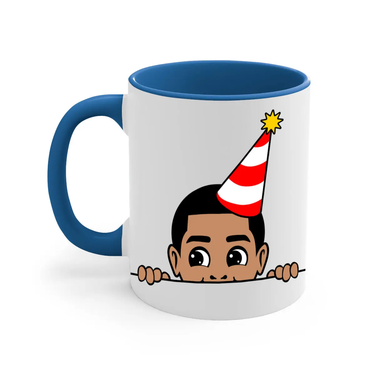 peekaboo afro birthday boy 21#- Black men - Boys-Mug / Coffee Cup Ceramic Drinkware