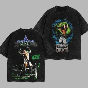 WWE Randy Orton WrestleMania Retro Unisex T-Shirt, WWE WrestleMania 42 100% Heavy Cotton Oversized Unisex Wrestling Merch, Soft Cotton Streetwear Clothes, Unisex Wrestling Apparel, Gift for Boxing Fans,Gift for Wrestling Fans