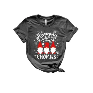 Hanging With My Gnomies Shirt, Christmas Gnomies Tee, Funny Christmas Shirt, Xmas Family, Christmas Shirt, Matching Family
