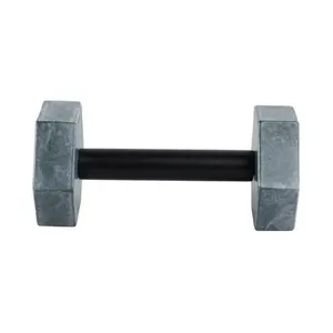 Sagebrook Home Green & Black Marble Dumbbell Weight - 8x4 in. Home Fitness Equipment for Weight Training