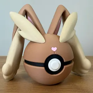 Lopunny Ball - Made to Order, High-Quality PLA, 3D Printed Pokeball Figure