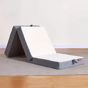 Tri Folding Mattress - 4-inch Single Size Foldable Mattress with a Collapsible and Washable Cover |   Medium-Firm with Non-Slip |   Suitable for RV Travel, Camping, Guest