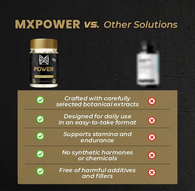 MxPower BT - Weekly Herbal Energy Supplement for Daily Energy & Alertness - Made in USA - Non-Toxic, Gluten-Free, No Sugar, Extra Strength Capsules - Healthcare