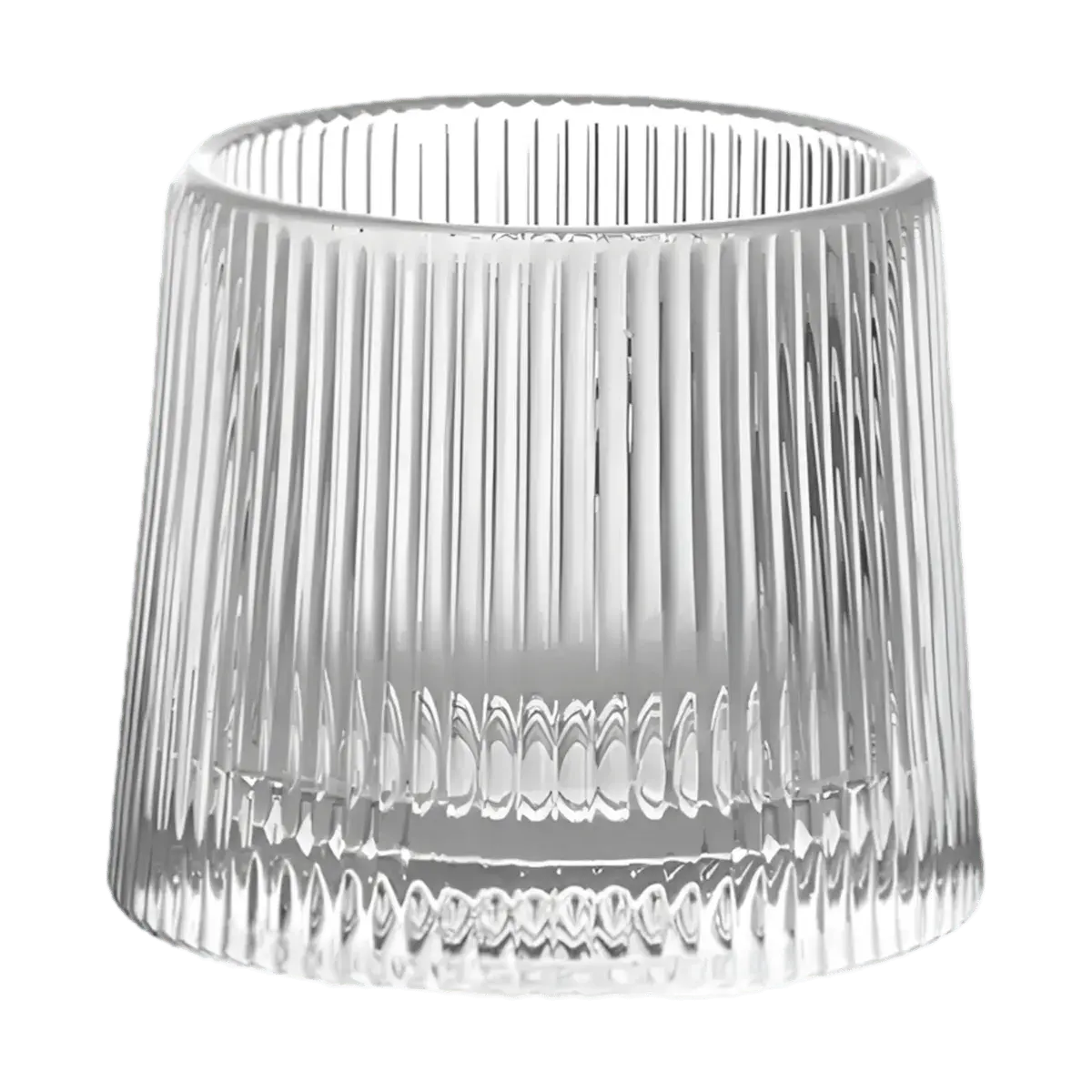 KAWASIMAYA 150ml Whiskey Glasses, Vertical Stripe Old Fashioned Tumbler for Bourbon, Scotch, Cocktails