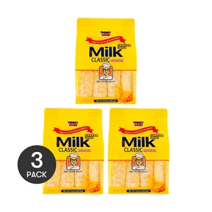 TRENZY GAHM Cheese Flavor Milk Rice Crackers Rice Cakes 3 Pack 241.8g  each Healthy Non-Fried Snack