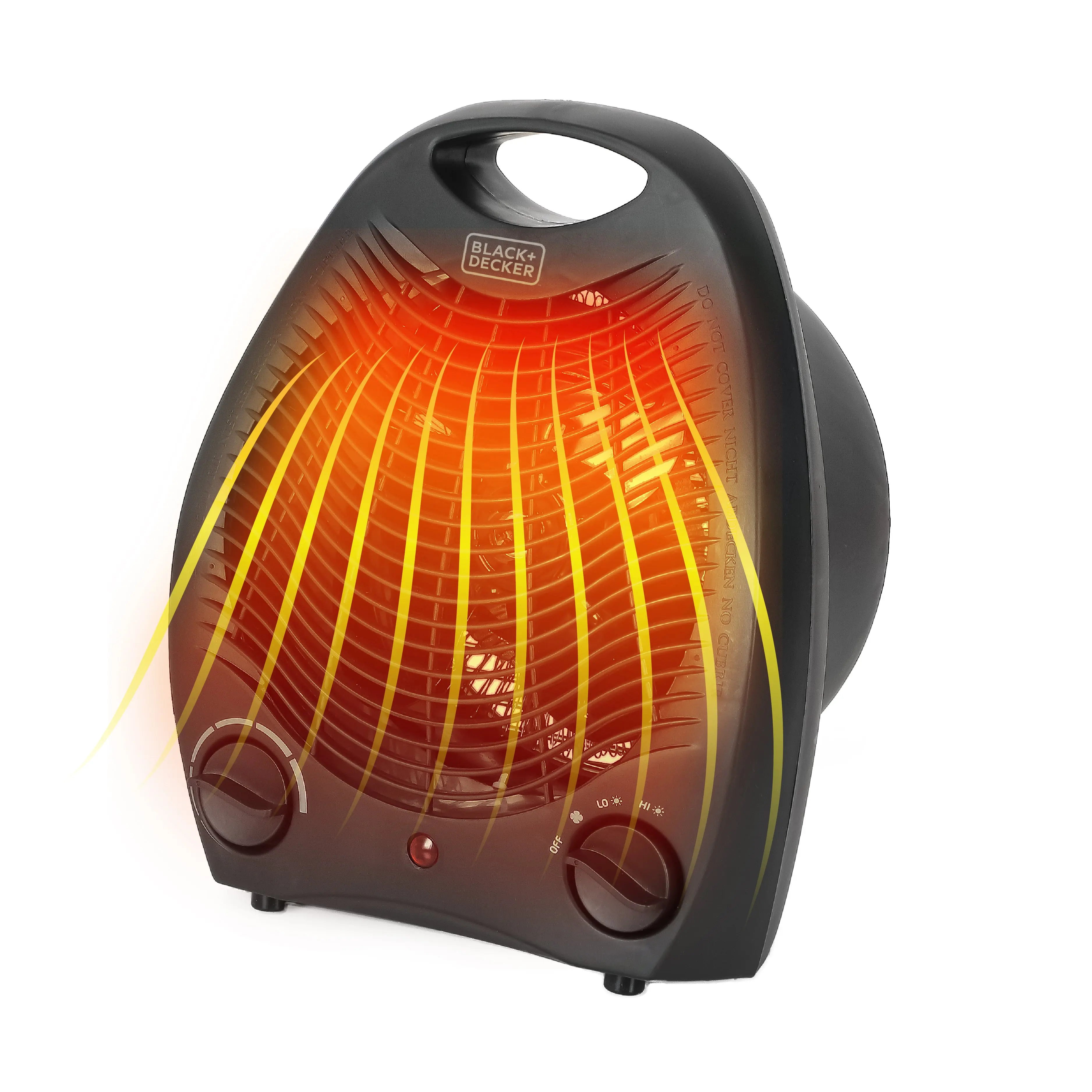 Space Heater for Office Desk, Home Office & Personal Use Desk, 2 Heat & Fan Only Settings, Adjustable Thermosta