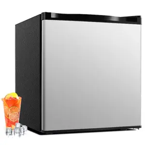 SIMZLIFE Dual-zone 1.6-cu ft Mini Fridge with Freezer ( Sliver )