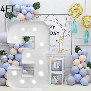 4FT Marquee Numbers, Light Up Numbers  for 1st 16th 21st Birthday Decorations, Big Numbers for Party Decorations, Large Light Up Numbers for Party Decor DIY Pre-Cut Foam Board Mosaic Numbers