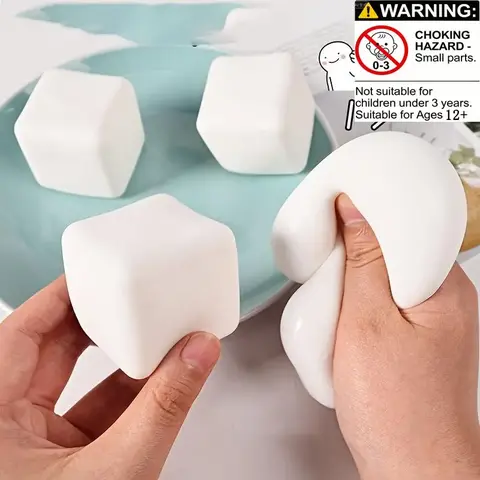 Tofu-Like Slow Rising Squishy Stress Ball, Moldable Stress Reliever, Adulting Gifts for Christmas Party & Birthday (Toys & Hobbies, Classic & Novelty Squishies Toys)