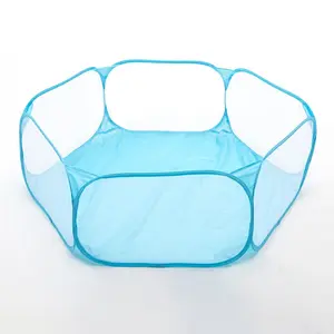 Tent Six-Sided Net Game House, Baby Ocean Ball Pool, Small Pet Fence, Foldable Toy House, Indoor Outdoor Portable Tent, Hexagon Playhouse