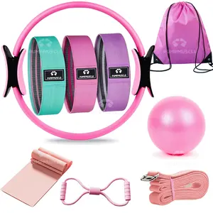 Pilates Essentials Kit for Women - Better Yoga Pilates Kit for Home Workouts with Pilates Ring and Ball Set, Booty Bands, Figure 8 Resistance Band, Yoga Bands for Stretching