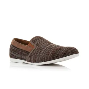 Ferro Aldo Jiro woven casual loafers, in heather Brown, Men's Size 6.5 - 13