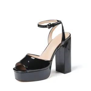 VIMISAOI Womens Platform High Heel Sandals Round Open Toe Block Heeled Sandal Ankle Strap Causal Daily Dress Date Evening Party Wedding Dance Indoor Outdoor Fall Sandals For Womens