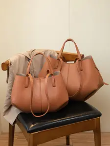 Women's Elegant Solid Color Tote Bag & Wallet Set, Fashionable Large Capacity Shoulder Bag & Wallet, Casual Trendy Versatile High-quality Daily Commuting Bag Set