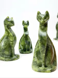 1PC Unique Xiuyan Egyptian Cat Carving Handmade Craft, Birthday Gift, Women's Gift, Valentine's Day, Christmas Home Decor, The best choice for crystal lovers