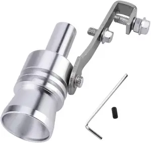 Silver Car Turbo Whistle Car Turbo Sound Exhaust Whistle Muffler Auto Blowoff Valve Simulator Turbine Pipe Whistle,Exhaust Pipe Blow-Off Vale Simulator Whistle Effortless Exhaust and Emissions