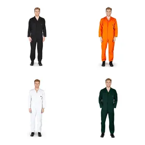 Natural Workwear Mens Polyester Cotton Blend Work Coverall Boiler Suit Vintage Retro Mechanic Jumpsuit Workwear 38884 - Sizes Regular and Tall XS to 4XL