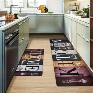 Vintage Multicolor Wood Grain Kitchen Mat, Soft Non-Slip Rug, Easy Clean, Ideal for Kitchen Bedroom Dining Room Home Use