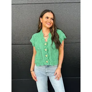 HyFVE Green Button Down Sweater