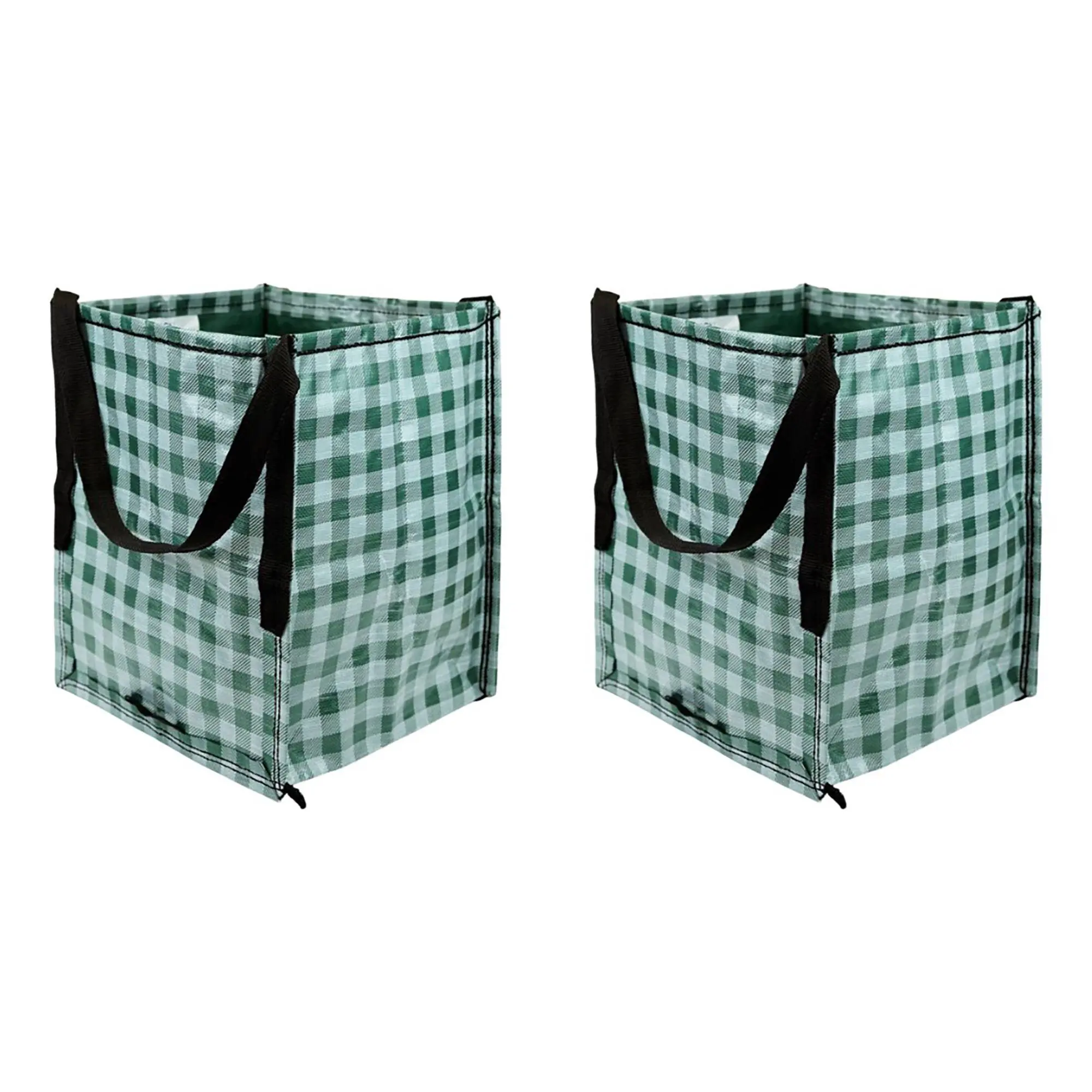 DuraSack Set of (2) 22-Gal Gingham Heavy Duty Home & Yard Tote