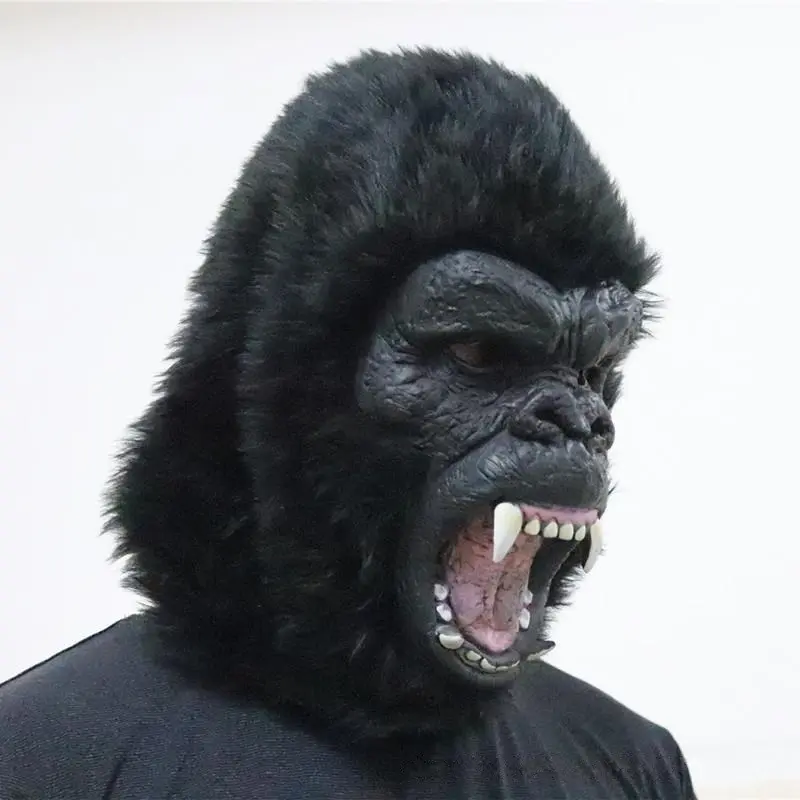 Halloween Costume Accessory, Dinosaur King Kong Latex Mask Headpiece, Party Dress-Up Prop for Adults & Kids, Perfect for Halloween Events
