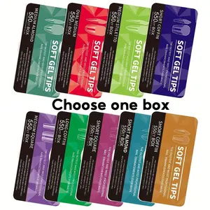 550pcs Soft Gel Full Cover Nail Tips, Clear False Nails with Traceless Design, Ideal for Gel Nail Extensions & DIY Nail Art Tools, Nail Kit