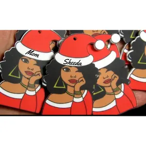 Cute Personalized AA Female Holiday Ornaments