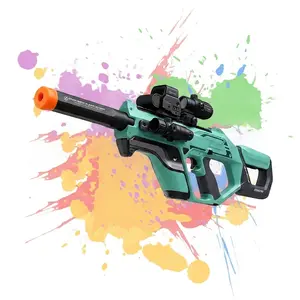 Electric Toy Gel Blaster, Fun Outdoor Play Toy, Non-Removable Orange Muzzle