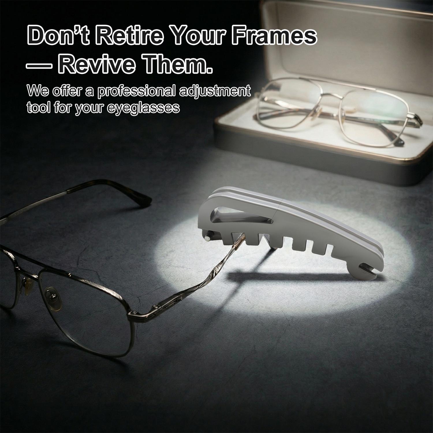 Eyeglass Frame Adjustment Tool,Glasses Frame Bender for Temple Arms & Nose Pads Curvature,Optician-Recommended Multi-Tool for DIY Glasses Repair & Adjustment