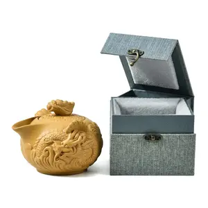Hand-Thrown Dragon Yixing Teapot, Premium Chinese Clay Tea Set For Collectors