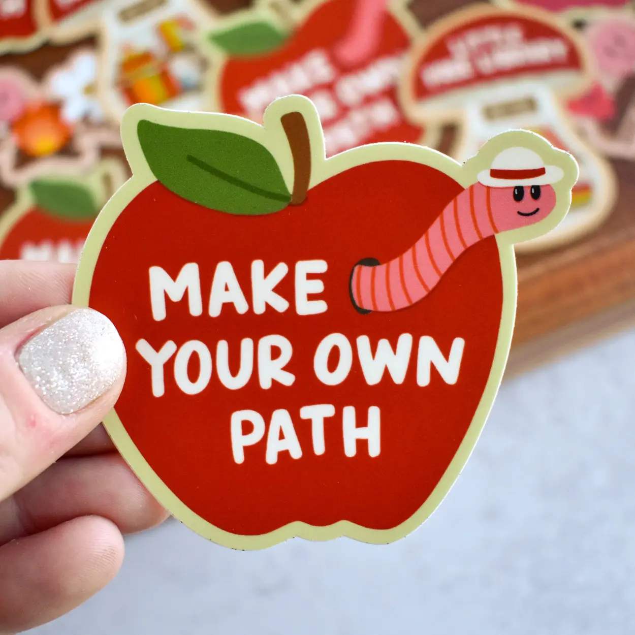 Make Your Own Path Apple Sticker Make Your Own Path Apple Sticker
