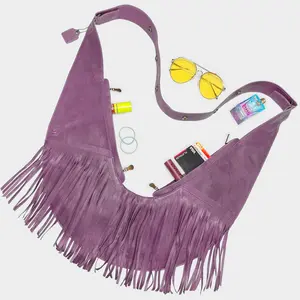 Suubi Leather Fringe Sash Bag*