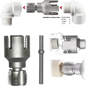 1/2'' 3/4'' 1“ PPR pvc Pipe Thread Cutting Tool Integrated Internal & External Pipe Threading Tool Upgrade Pipe Thread Cutting Tool for Plumbing DIY Repairs