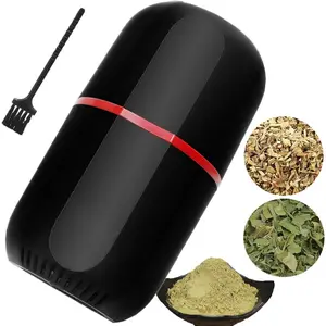 Electric,  Large /Coffee Grinders/Mill/ for Spice and Herbs With Cleaning Brush - Black - 4.2 oz Capacity