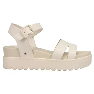 MIA Womens Maya Ankle Strap Platform Casual Sandals Casual Mid Heel 2-3" - Off White