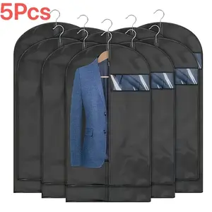 5pcs High-Grade Suit Dust Cover, Thick And Durable, Suitable for Storage of Suits, Jackets, Dresses, Coats, Etc., Wardrobe Storage