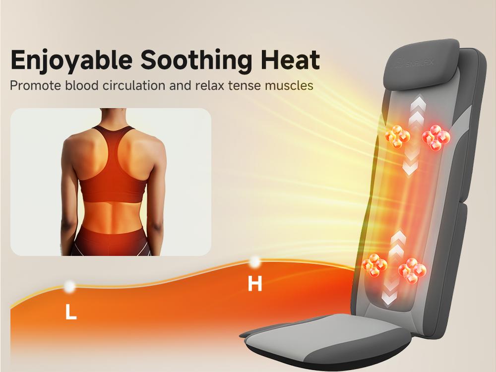 Snailax Gifts for Men Women Chair Back Massager for Full Back Pain Relief Deep Tissue, Vibration Heated Seat Cushion Long Track Dual 3D Shiatsu Rollers, 3 Height Settings Foldable Massage Chair Pad Snailax Gifts for Men Women Chair Back Massager for Full Back Pain Relief Deep Tissue, Vibration Heated Seat Cushion Long Track Dual 3D Shiatsu Rollers, 3 Height Settings Foldable Massage Chair Pad